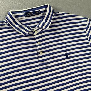 Polo Ralph Lauren Polo Shirt Mens 2XL Striped Short Sleeve Golf Preppy Dressy